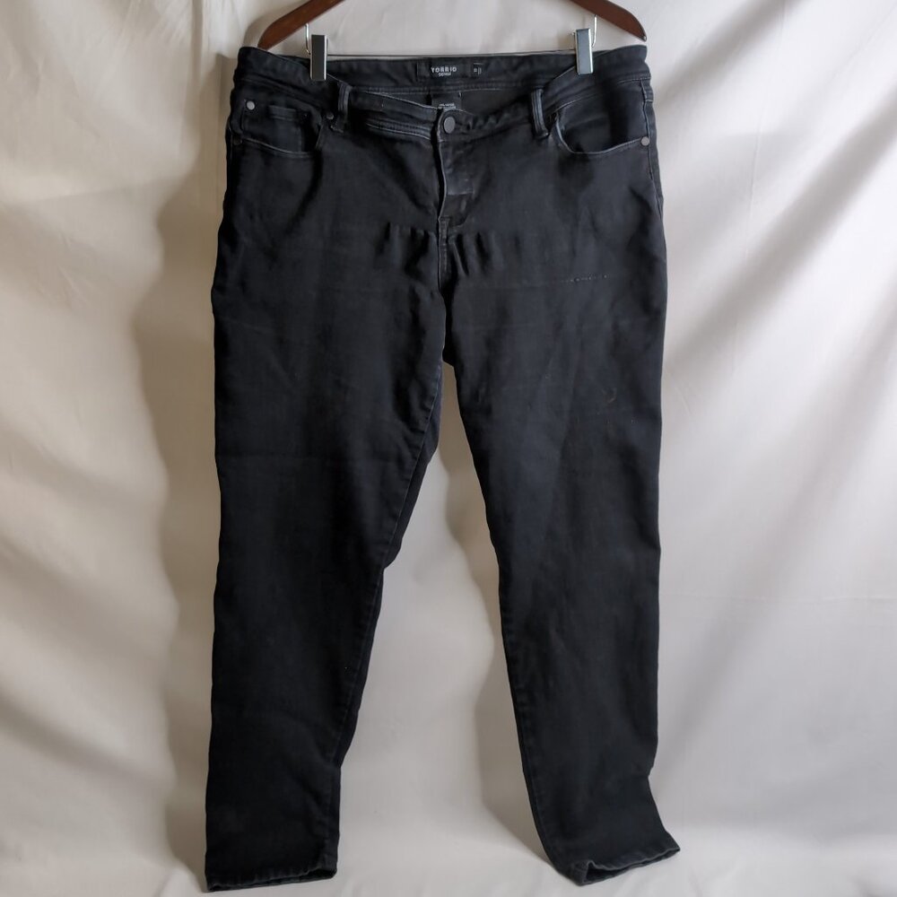 Torrid Women's Luxe Skinny Jean - Sateen Stretch Black, Plus Size 18 Tall
